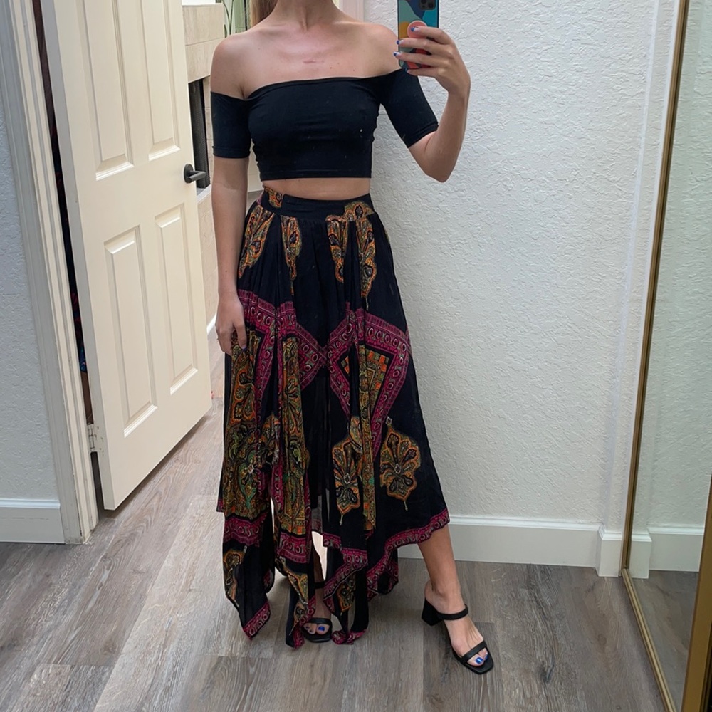 Free People, XS boho maxi skirt